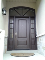 fiberglass door with panel SDL and transom