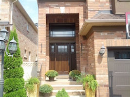 Mastergrain Craftsman Door with 2 Sidelites and matching transom