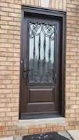 Mastergrain Fiberglass Single door with exterior grill