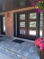 Modern Fiberglass double door with 2 sidelites