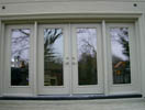 Double Door with Panel Wide Sidelites and Clear  Glass