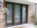 Full Glass Mastergrain Flush with Wide Frosted Sidelites & Zinc Caming